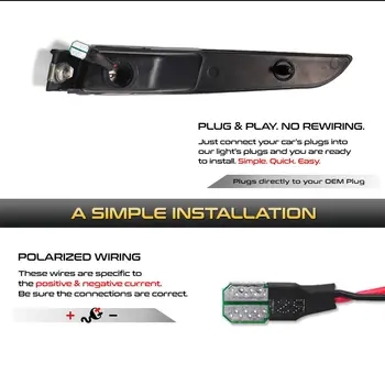 2輛汽車前側標誌燈/停車燈/擋泥板角燈/琥珀色LED燈,適用於2010-2012款福特Fusion(又稱Mendeo)轉向燈 8 最佳銷售 LED福特標誌 - №7