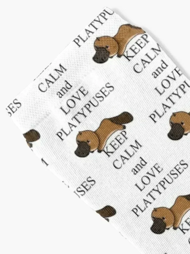 Keep calm and love platypuses Socks gifts FASHION floral hip hop Men Socks Luxury Brand Women's
