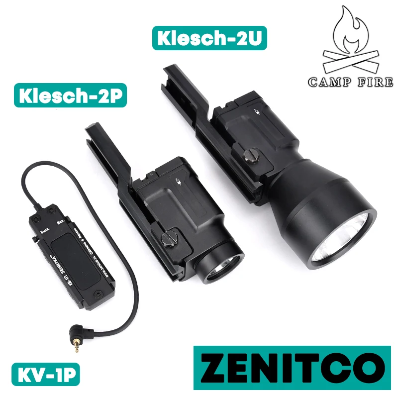 

Тактический фонарь Zenitco серии Klesch: Klesch-1, Klesch-1S, Klesch-2U, металлический светодиодный фонарь, совместимый с 20-мм планкой для пистолетов и винтовок для страйкбола.