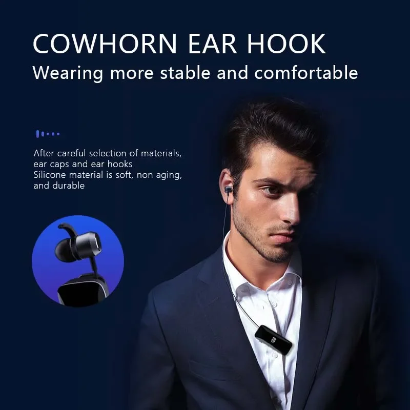 

F906 Talk Time 40 Hours Bluetooth Headset BT5.3 Call Remind Vibration Sport Clip Driver Auriculares Earphone PK K55