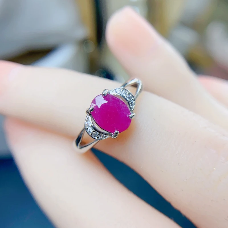 Natural Ruby Rings for women silver 925 jewelry luxury gem stones 18k gold plated free shiping items