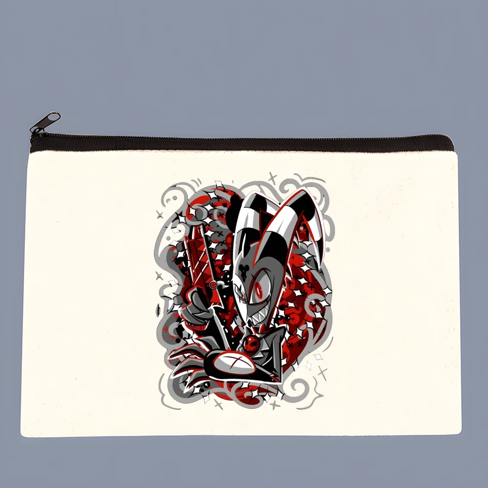 Cartoons Helluva Boss Canvas Coin Purse Custom Coin Purse Illustration Key Case Simple Small Cloth Bag New Creative Coin Purse