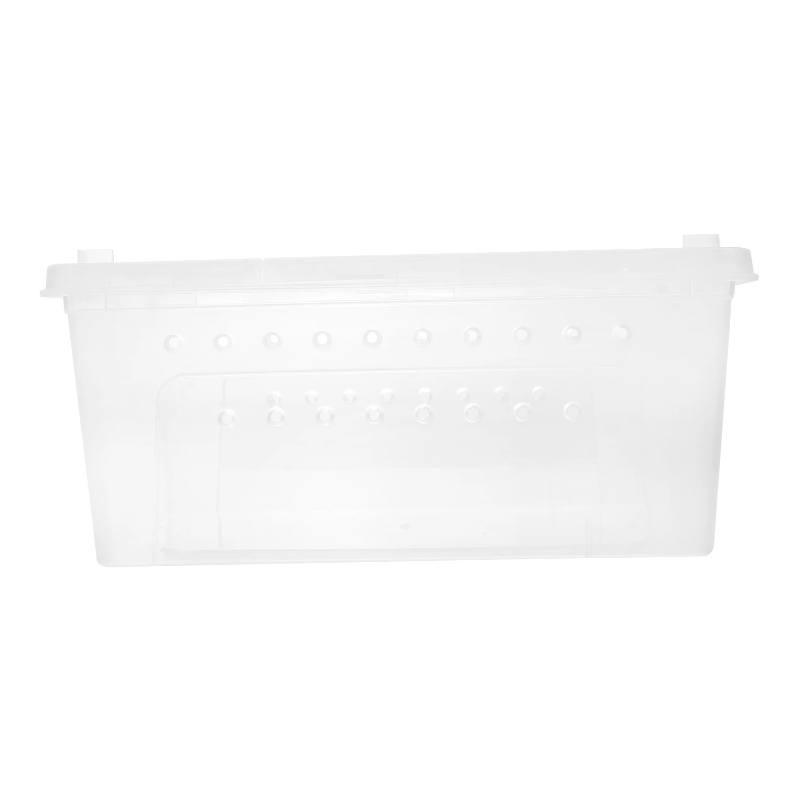 

Insect Rearing Box Reptile Cages Plastic Case Breeding Terrarium Double Opening Small Animals Spiders Pet Transport