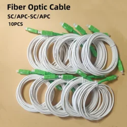 10PCS SC/APC-SC/APC  white fibra optica cable   single mode  fiber optic tools Optic Patch Cord 1.5M 2M 3M