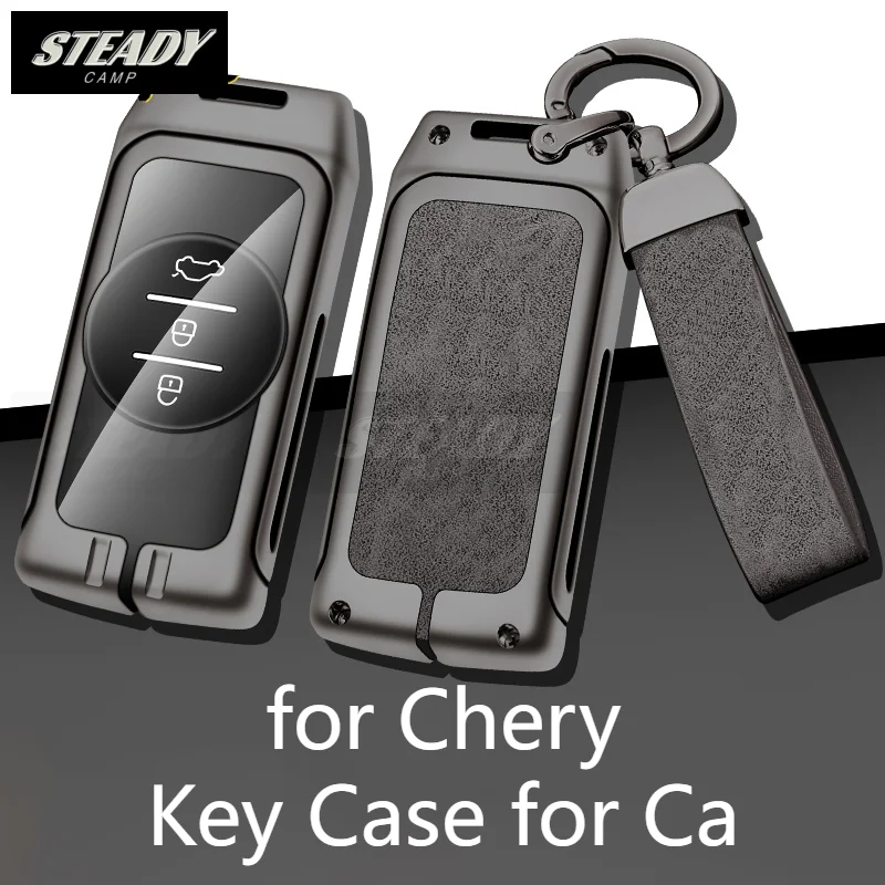 

Fashion Zinc Alloy Car Key Case Full Cover for Chery Tiggo 7 Xingtu TX Remote Metal Shell Bag Protector Keychain Accessories