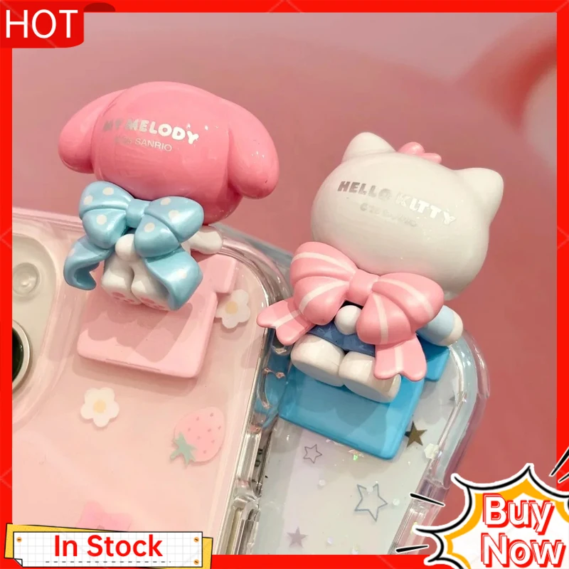 

Hellokitty Characters Ribbon Sweetheart Series Mini Figures Hello Kitty My Melody Phone Decor Desk Ornament For Kids Fans