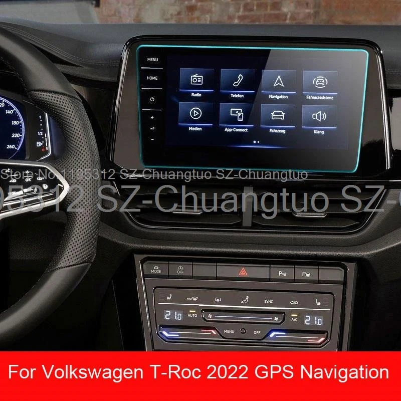 

Tempered Glass Screen Protector For Volkswagen T-Roc 2022 8 inch 9.2 inch Car GPS Navigation Screen Protective Film Sticker