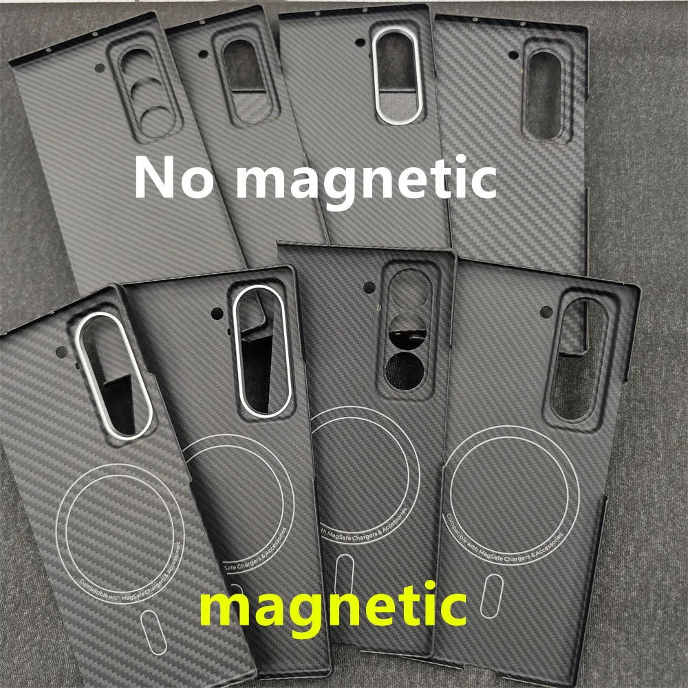 Carbon Fabric Fiber Aramid For Magsafe Case For Samsung Galaxy Z Fold SE Special Magnetic  Shell For  Galaxy Z W25