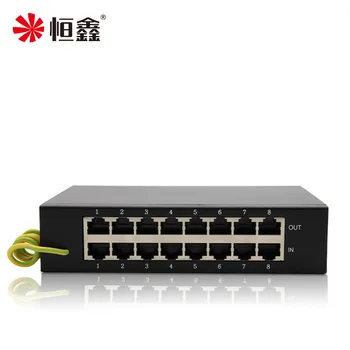 8CHs POE 100M 네트워크 케이블 신호 피뢰 RJ45 카메라 천둥 멀티 포트 모니터링 서지 보호기