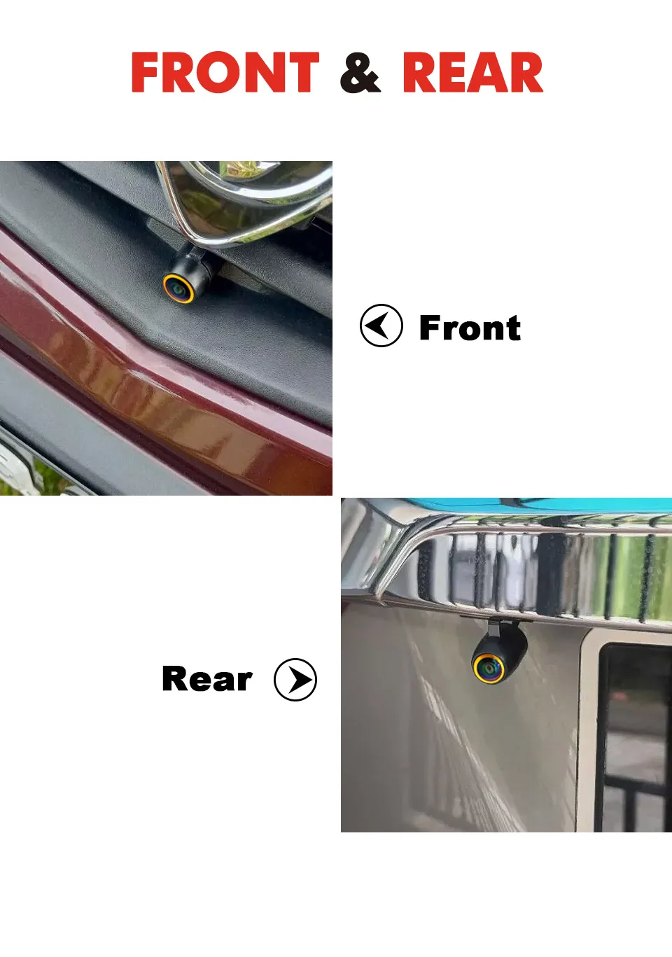Auto Rückansicht Kamera AHD 1080P Goldene Fisheye Objektiv Universal Auto Vorne Backup Kamera 185mm Punch Nachtsicht schmetterling Kamera – Detail 6