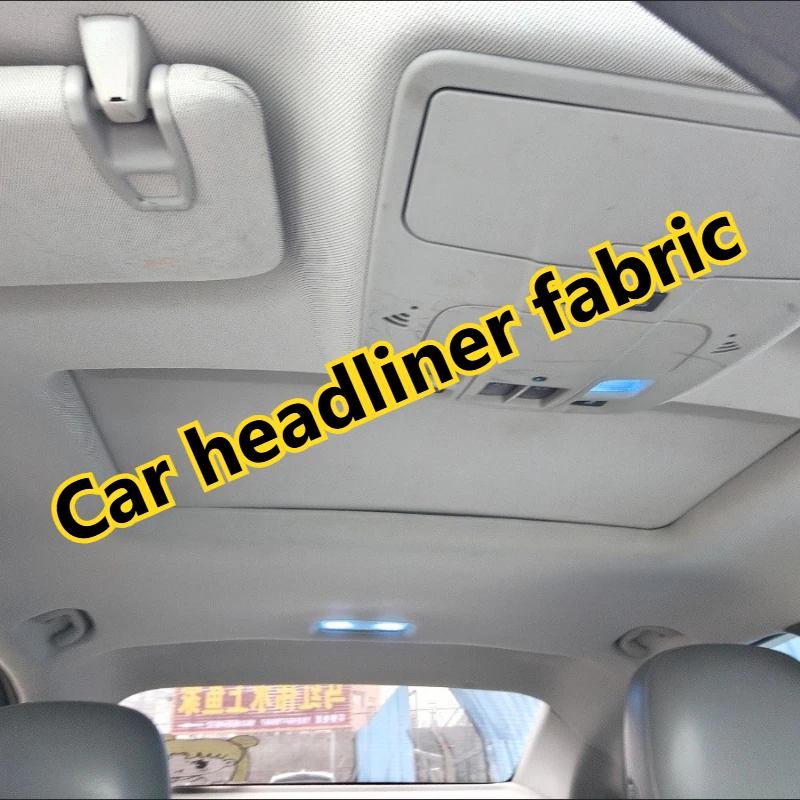 200x150cm Car Upholstery Interior Fabric Roof Liner Headliner Sky Cloth Foam Back for Auto Trim Modification Repair Fabrics