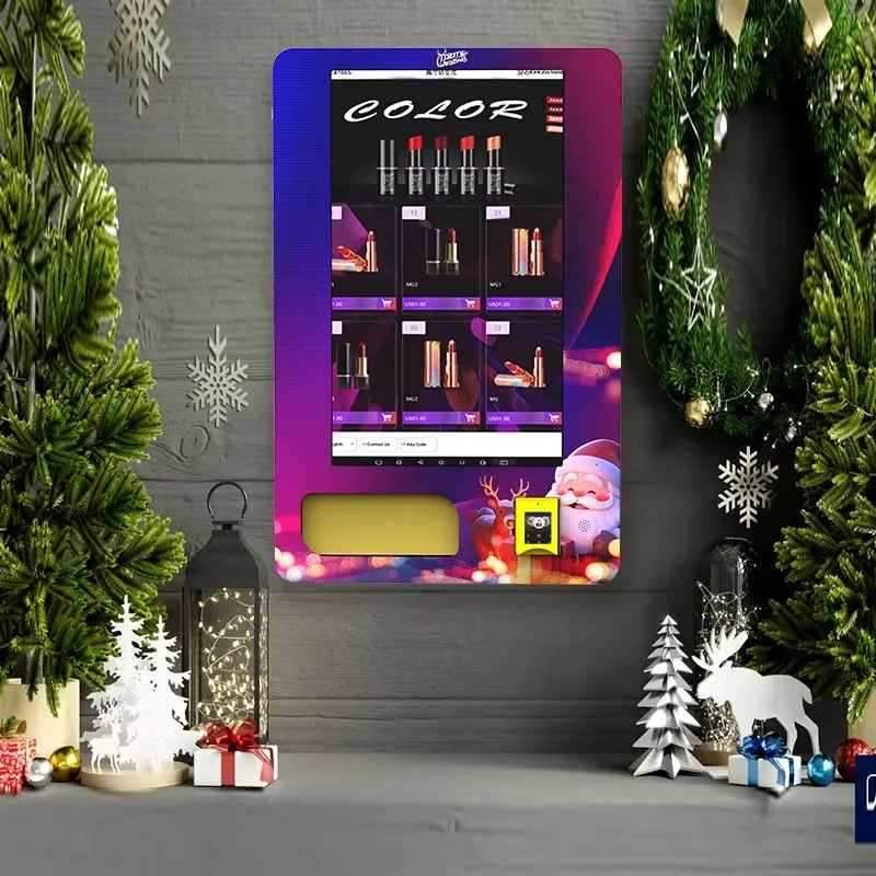 Space-saving Wall Dispensing Unit 32 Inch Touchscreen Self-service Vending Equipment for Apartment Lobby Retail Customized