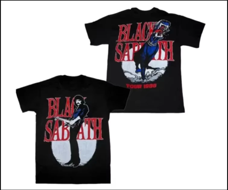 Unisex Famous Band Casual Daily Fashion T Shirt Black Sabbath 1986 Tour Print Women And Men T-Shirt