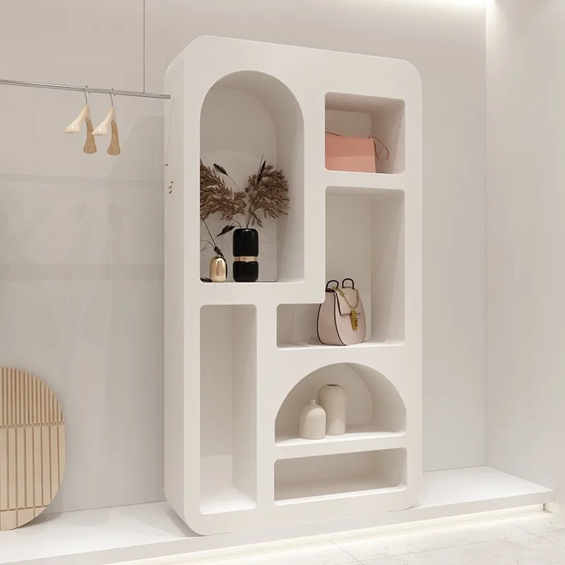 LXCreative art arched bookshelf piano paint display cabinet modern simplicity