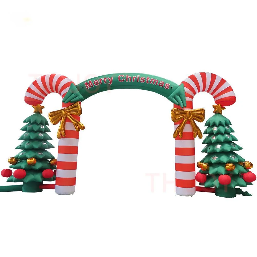 free shipment outdoor activities 8m 26ft inflatable christmas tree arch christmas archway with balls for decoration