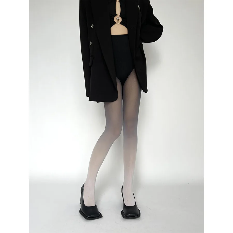 Thin Spring and Autumn Rainbow Gradient Color Stockings Velvet Pantyhose, Candy Color Show Thin Leg Socks Trend Brand Tiktok