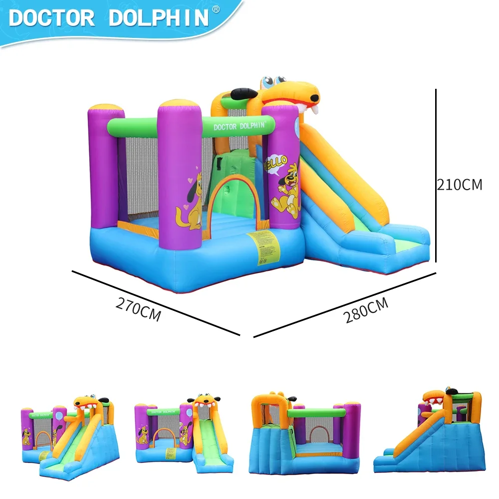 Doctor Dolphin children commercial kids inflatable bouncer Jumping slide bounce house inflatable castles bouncy castle