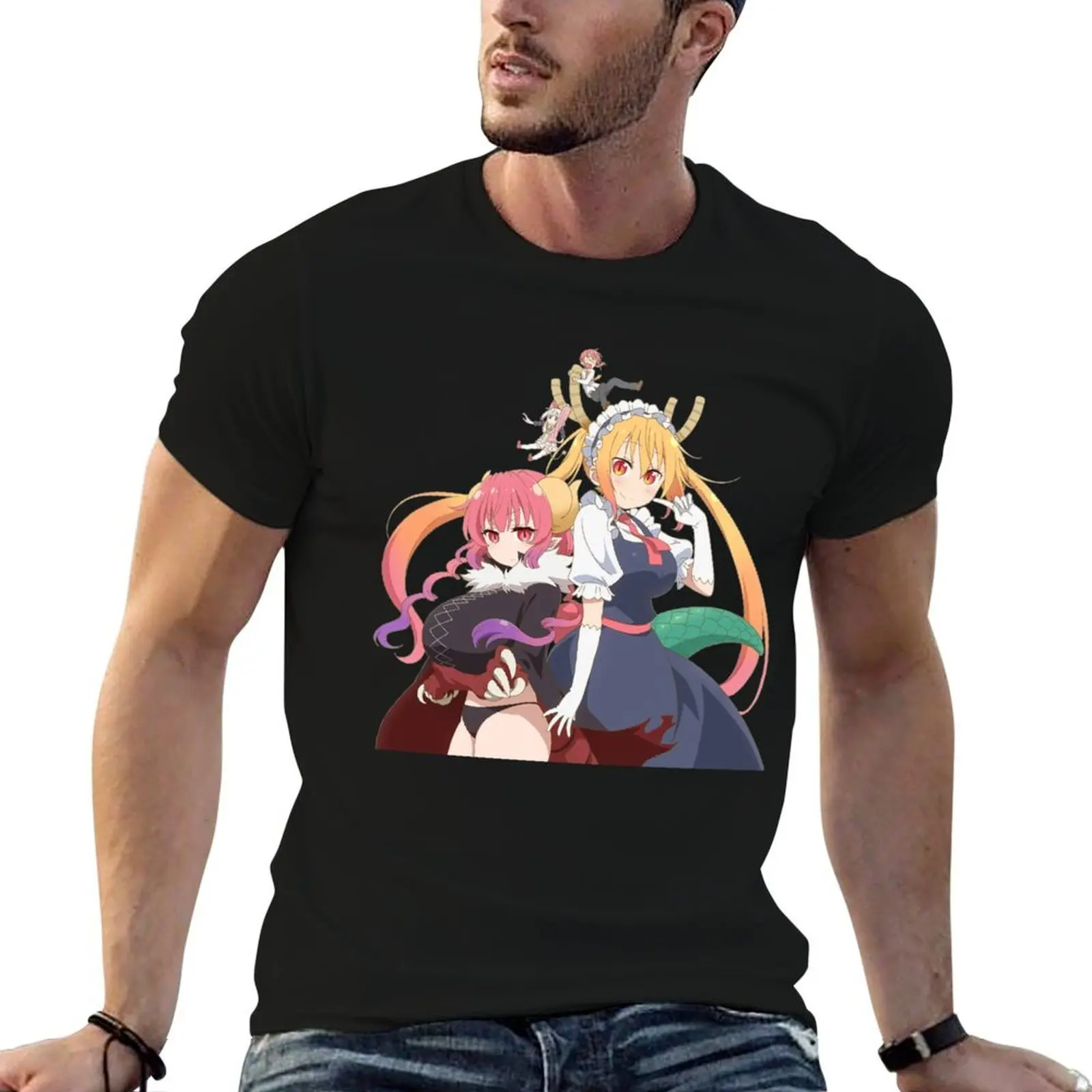 Футболка Tohru x Ilulu Dragon Maid, летняя спортивная быстросохнущая футболка