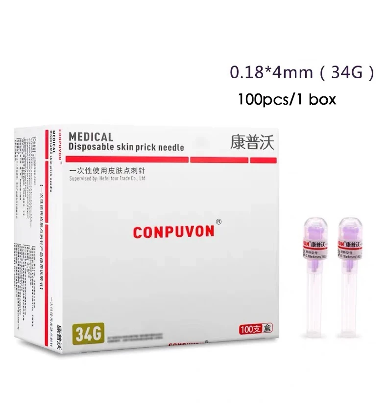 34G 1.55mm Compo Water Light Hand Water Light Single Needle Periocular Superfine Non-Painless Micro Point Mosquito Needle