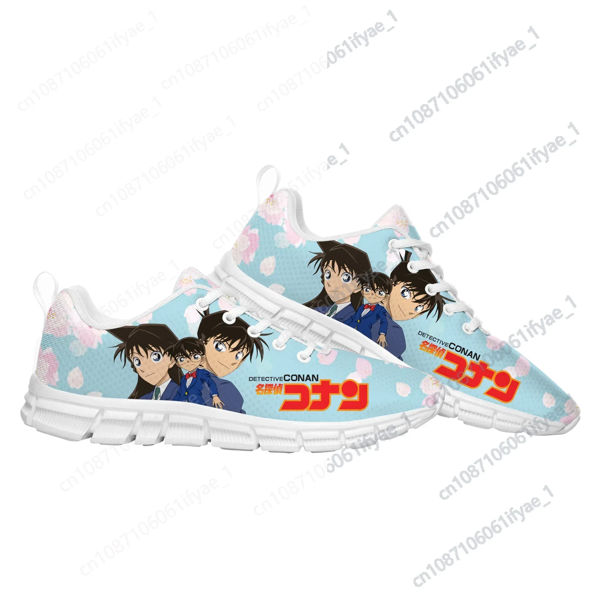 

Detective Conan Cartoon Sports Shoes Mens Womens Teenager Kids Children Sneakers Custom High Quality Sneaker Couple White Shoe