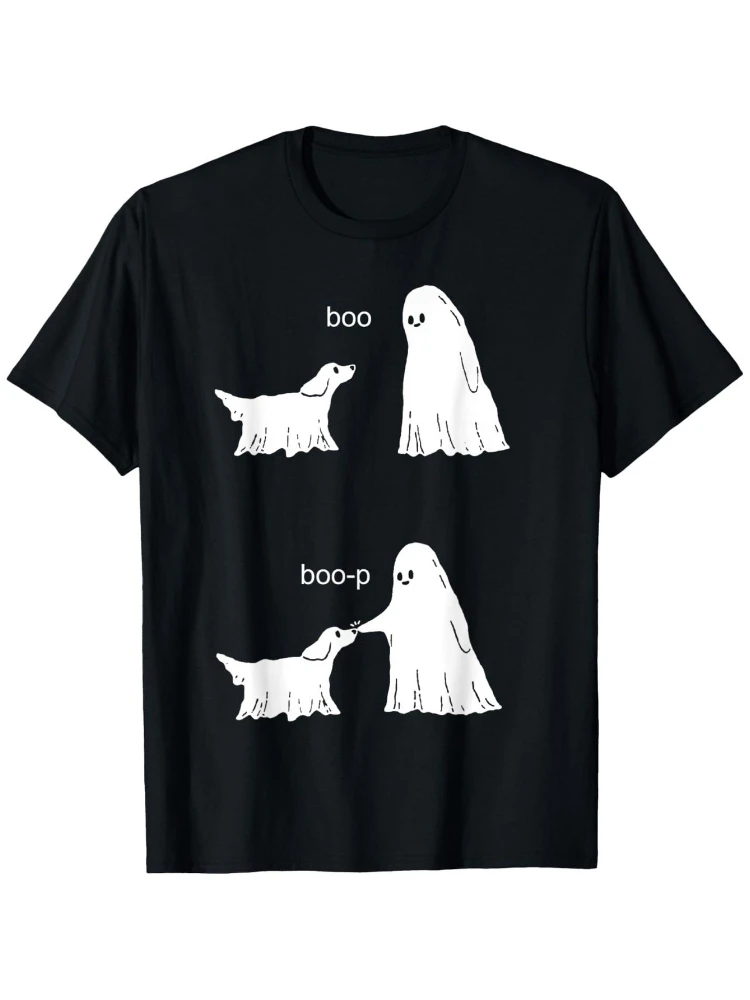

Boo Boop Ghost And Dog pattern design -100% cotton summer O-neck short sleeve casual printed men's T-shirt.