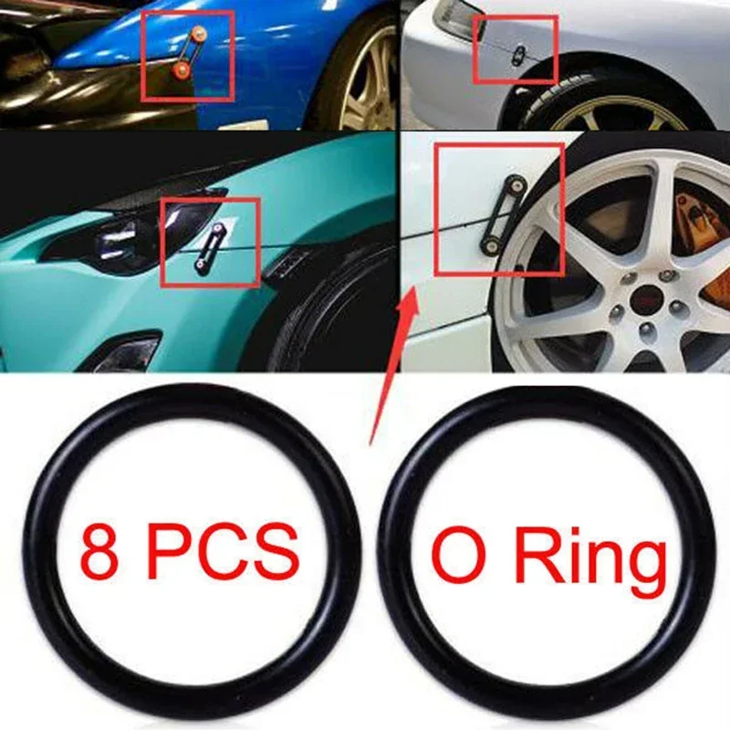 8PCS Rubber O-Ring Car Truck Bumper Quick Release Fastener Replacement Kit