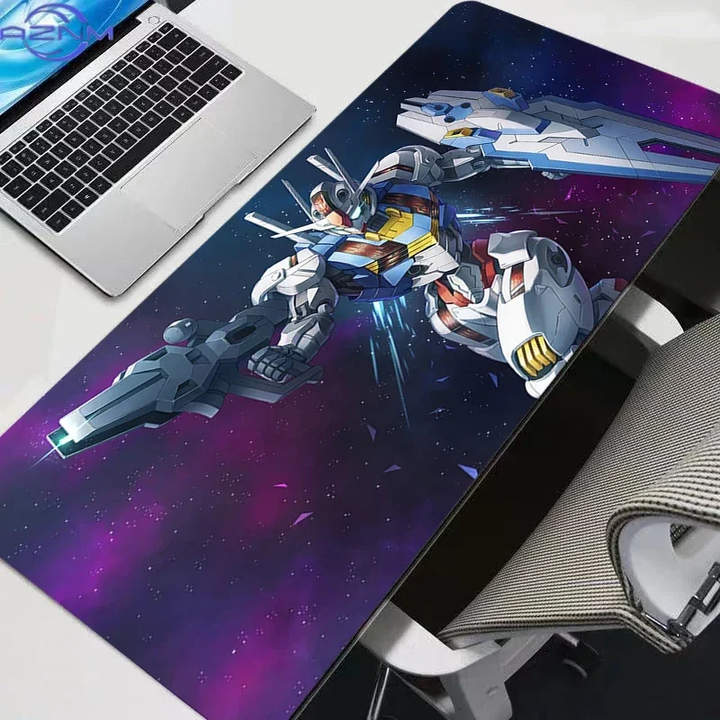 Orange Anime Mecha Print Mouse Pad, Rubber Non Slip Base Smooth Surface Gaming Mouse Pad for PC Gaming and Office Desktop Use