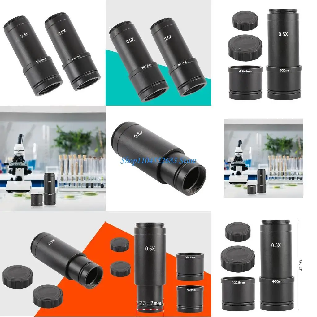 

Y6GD 0.5X C Mount Microscope Adapter Electronic Eyepiece Reduction Lens for Monocular