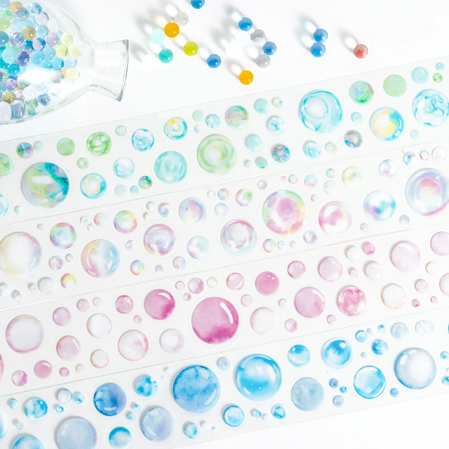 40mm*200cm Floating Bubbles Series Fantasy Landscaping PET Tape Creative DIY Journal Material Collage Stationery