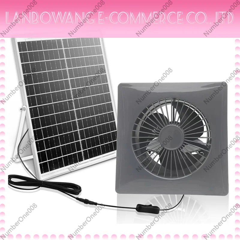

4 Inch Solar Exhaust Fan, 8W Panel High Speed Silent Fan for Chicken Coop Greenhouse Shed