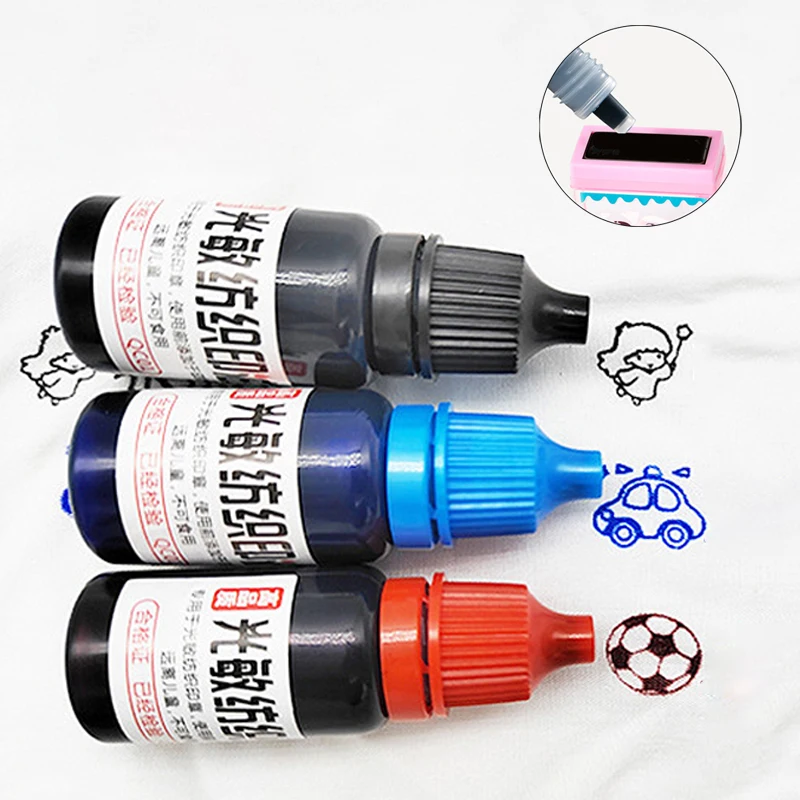 5ml/Bottle Textile Ink DIY Special Sign For Students Children Name Stamp Waterproof Printing On Clothes Backpack Not Fade Inks