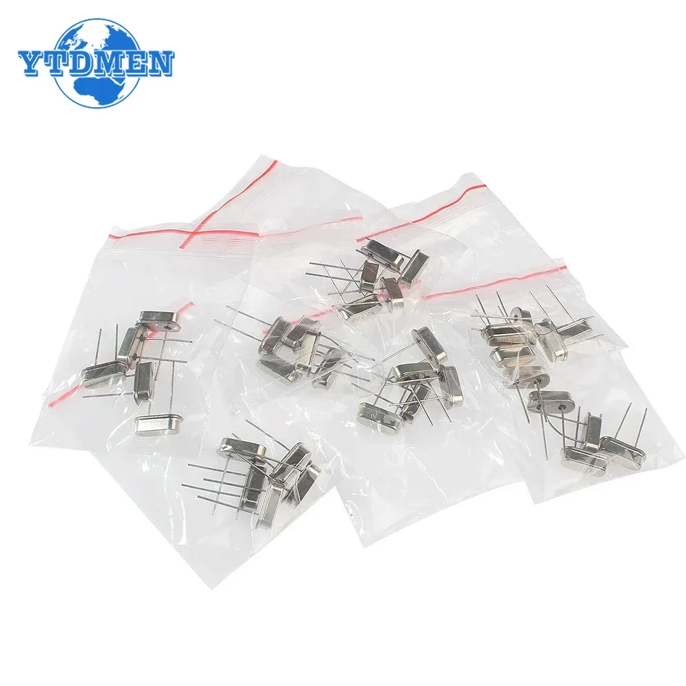 35PCS Hc-49s Crystal Oscillator Electronic Kit Resonator Ceramic Quartz Resonator 6 8Mhz 10Mhz 12Mhz 11.0592Mhz 16Mhz 32.768Mhz