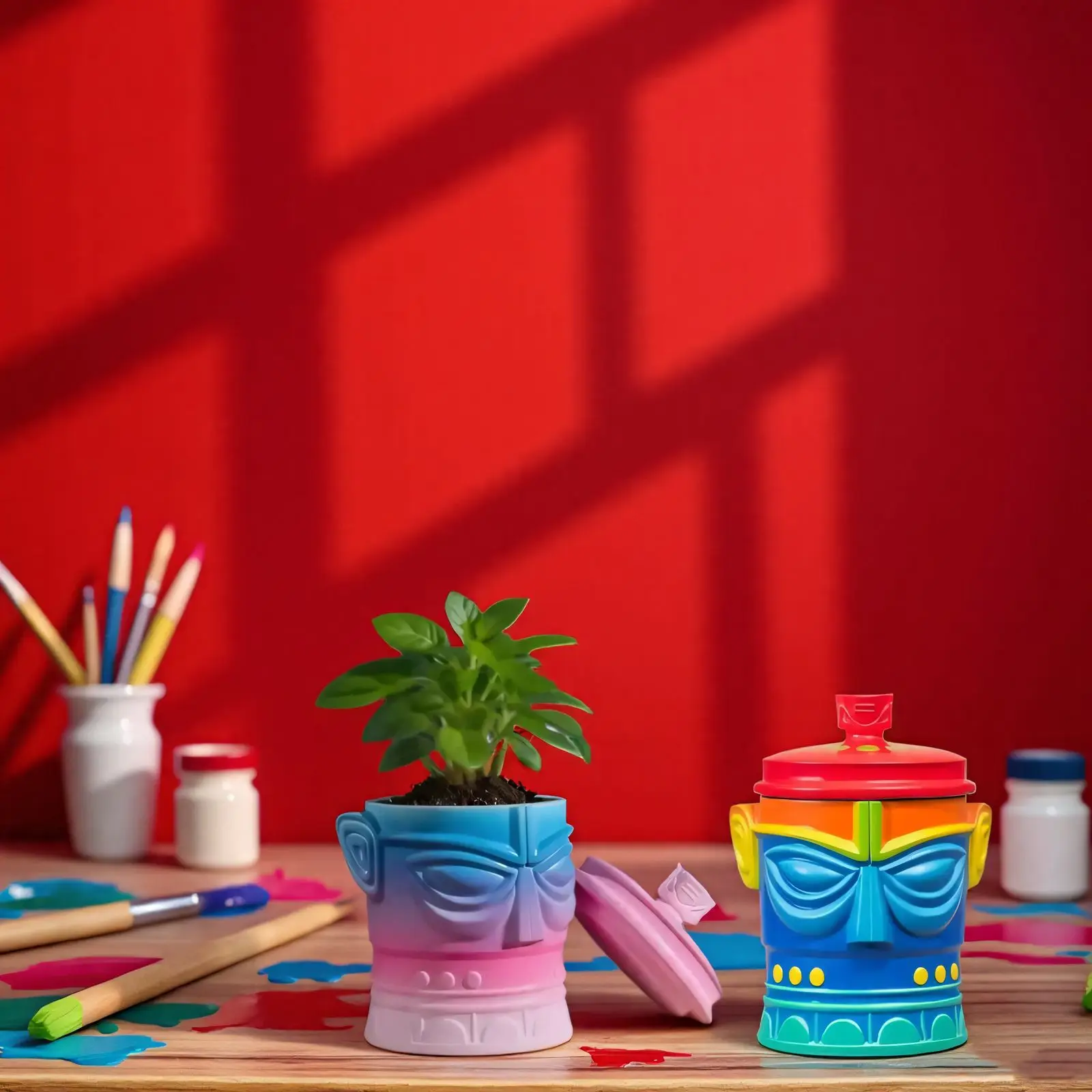 

DIY Epoxy Resin Mold Scented Candle Cup Vase Storage Cup Silicone Mold Sanxingdui Ruins Gypsum Cup Resin Flowerpot Mold
