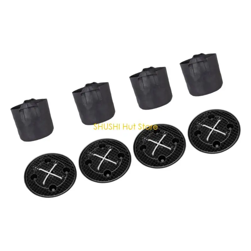 قم بتعبئة أطباق النباتات البيئية لأكياس النمو سعة 5 جالون لتسليط الضوء على قدرة الري التلقائي D57B #3