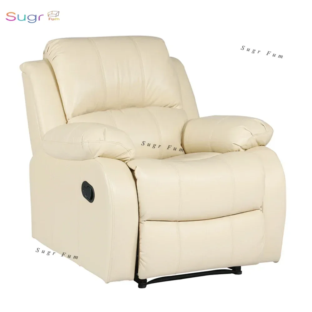 

Modern living room furniture single seat relaxing lazy sofa leather manual recliner sofa