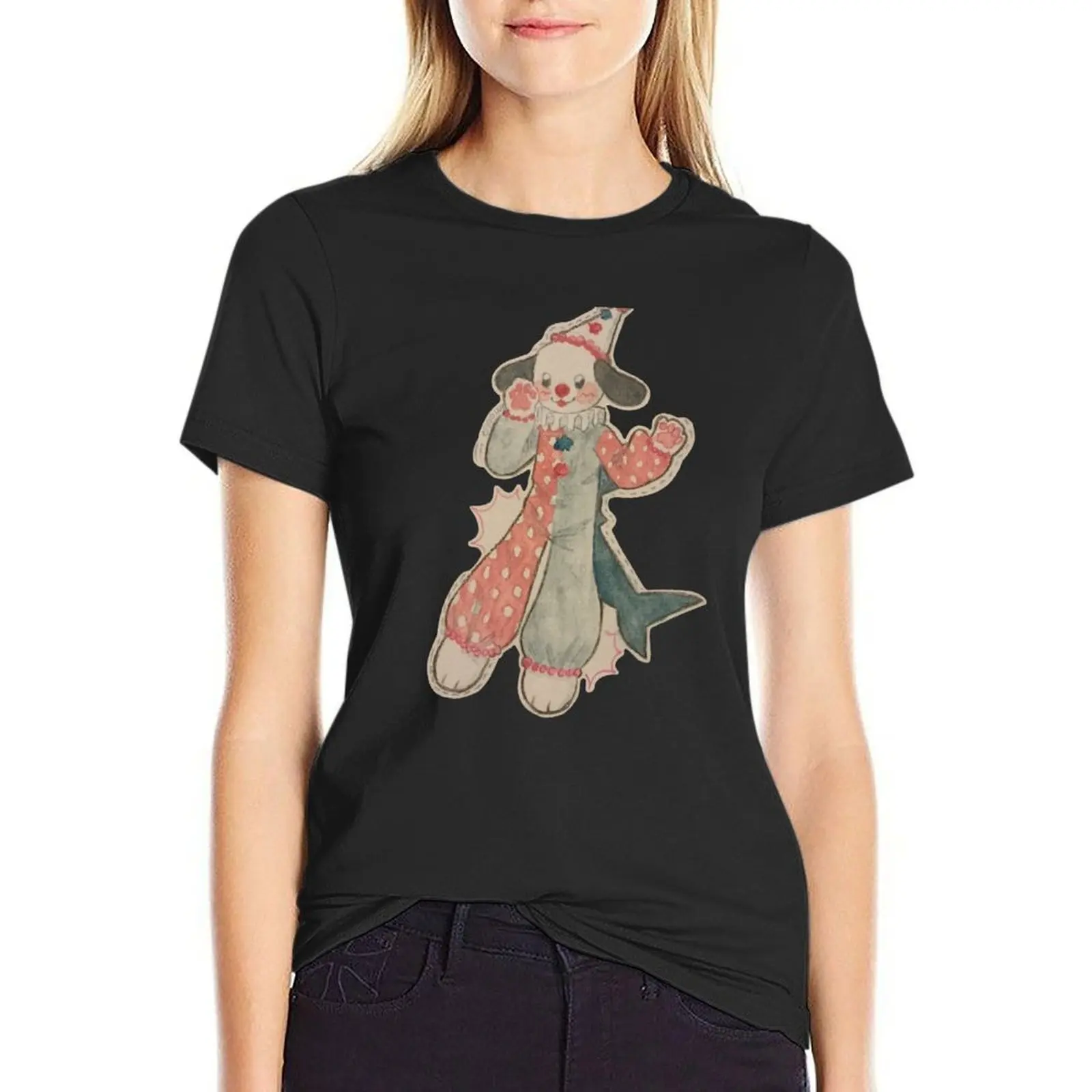

Clown Dog T-Shirt aesthetic clothes vintage funny Female clothing t shirt for Women