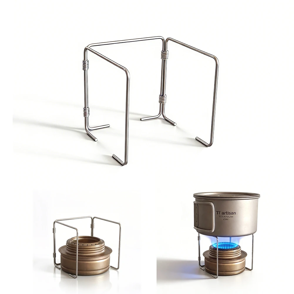 Латунная подставка-тренога для спиртовой горелки - Складная подставка - Опора для походной плиты - Ультралегкая для Trangia и аналогичных горелок