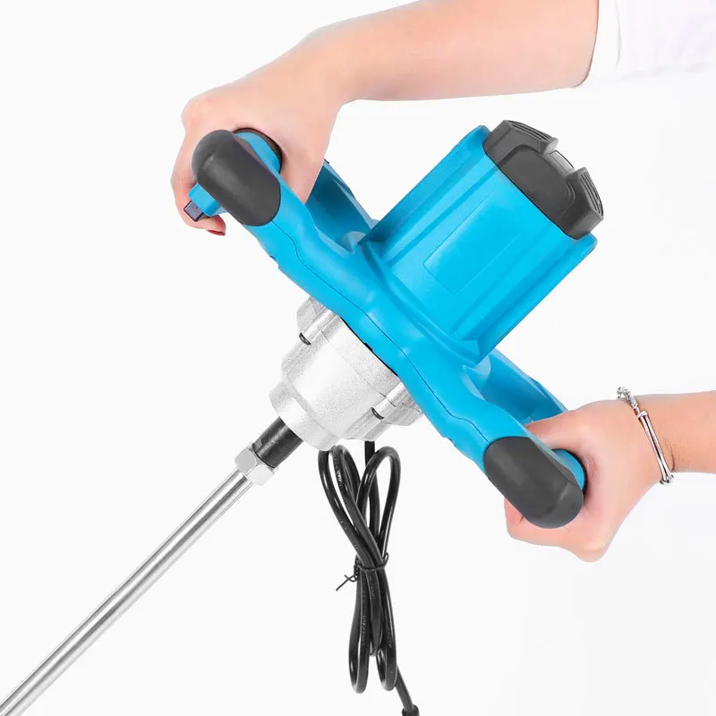 220V 1200W Small Paint and Coating Mixer High Power Putty Powder Speed Regulation Hand Held Cement Concrete Electric Mixer
