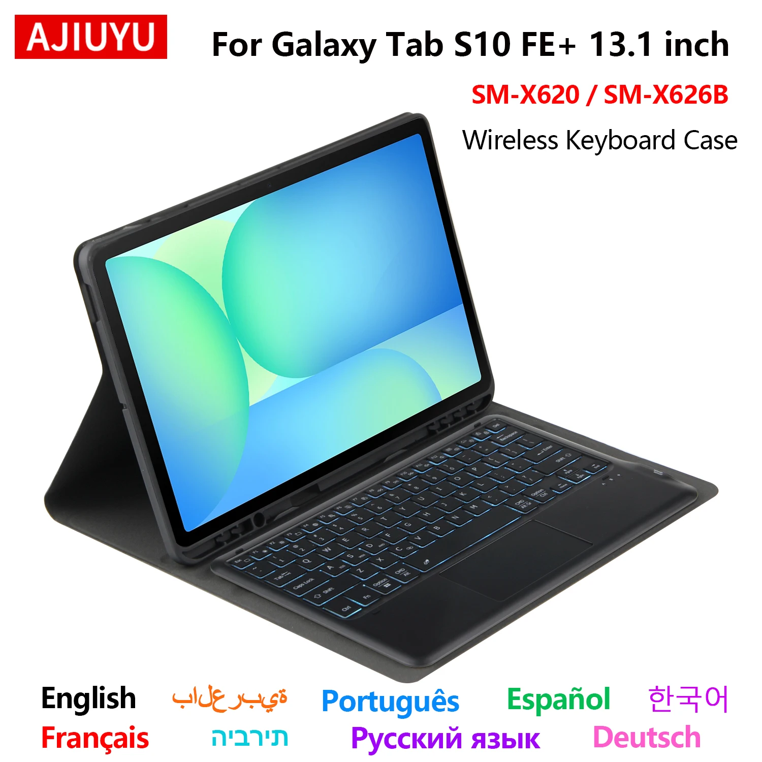 

Detachable Keyboard Cover For Samsung Galaxy Tab S10 FE Plus 13.1 inch Tablet Case for Tab S10 FE+ 13.1" Case With Pencil Holder