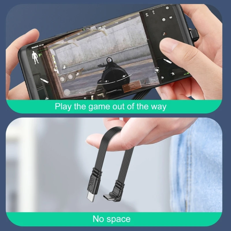 5-100cm C형 - C형 변환기 어댑터 케이블 45W 전원 충전 데이터 와이어 라인