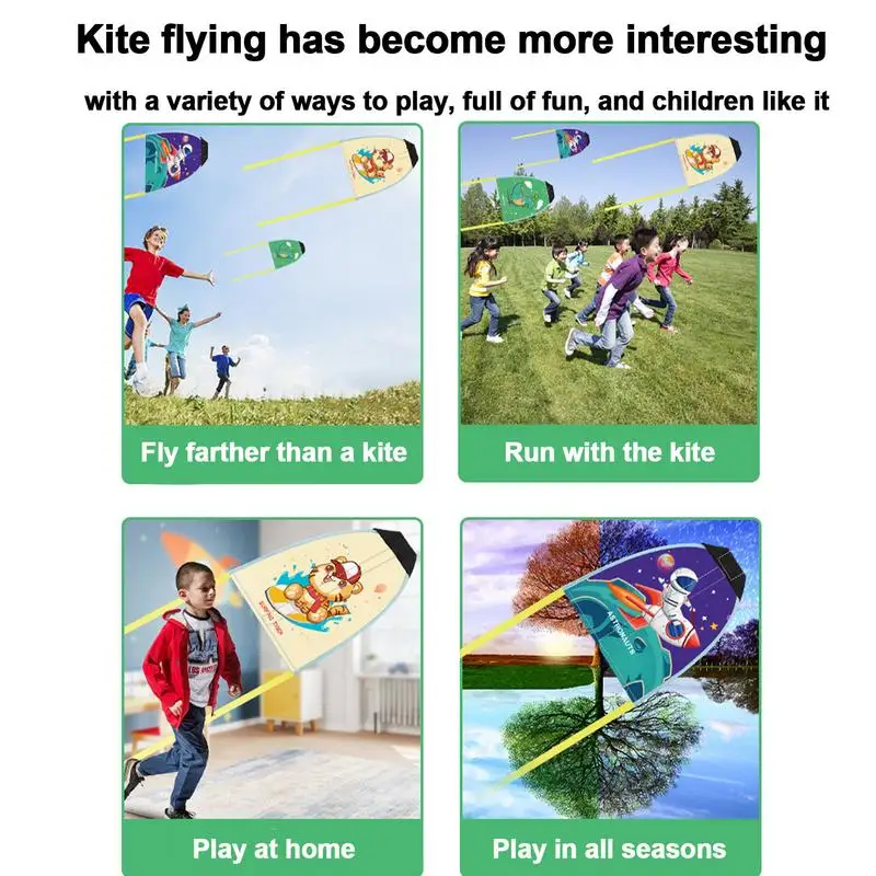 

Kite Toys For Kids Thumb Ejection Kite Beach Toys Teens Ages 4-8 Easy To Fly Waterproof Stringless Beach Kite Small Funny