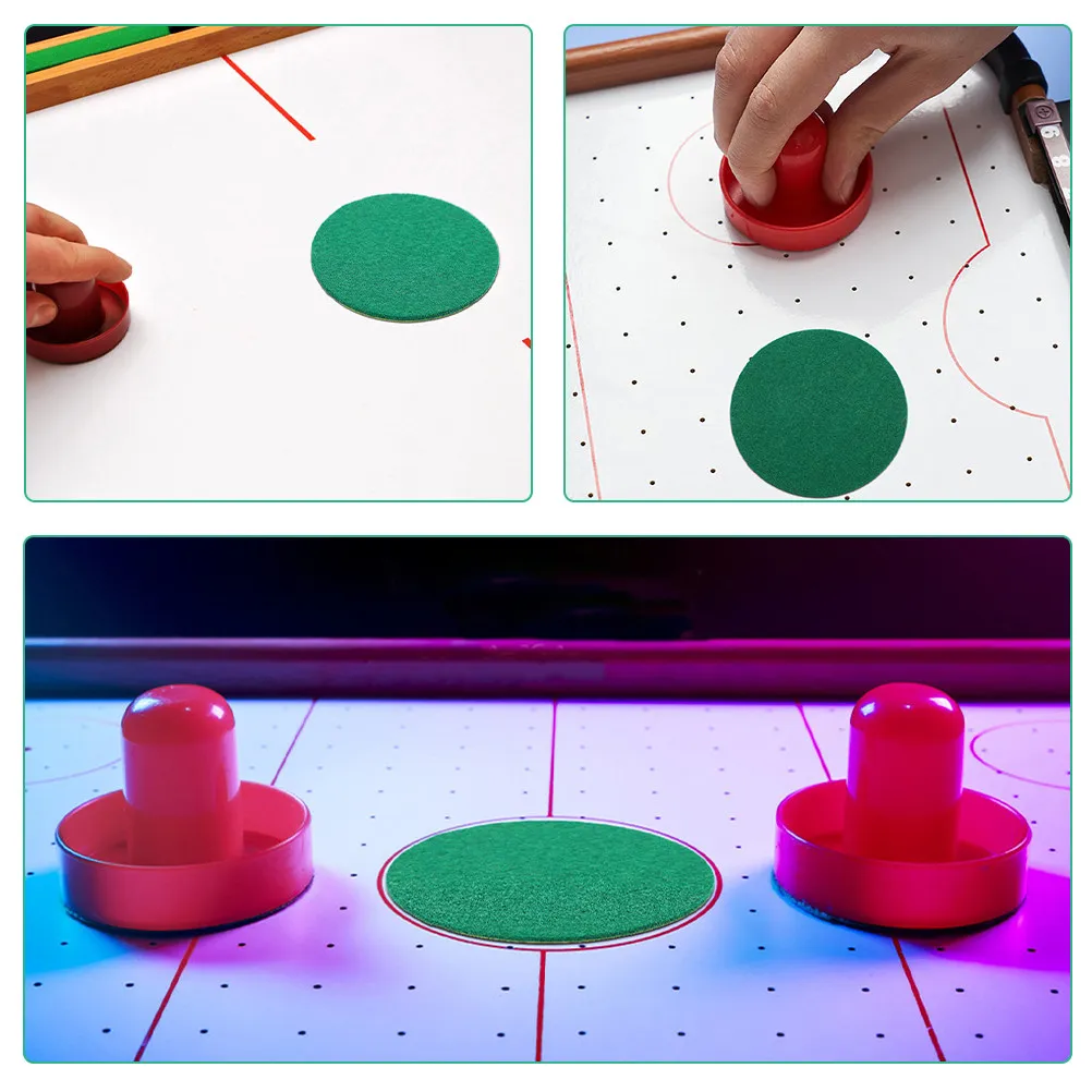 8Pcs Table Hockey Patches Replacement Pusher Pads for Mini Table Hockey Smooth Powerful Slide Pushers Pads Patch