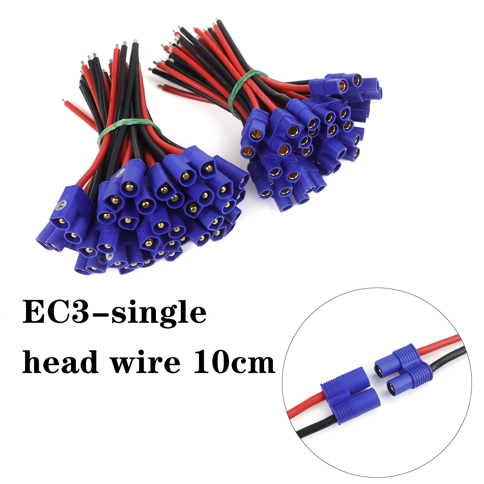 

XT60 XT30 XT90 T Plug TRX EC3 EC5 Connector Male/Female Connector Plug With 12/14/16awg Silicone Wire 100mm For Rc Battery Cable