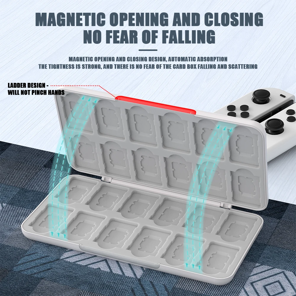 Custodia protettiva antiurto per cartucce custodia portatile e sottile custodia rigida per il trasporto con 24 slot per Nintendo Switch