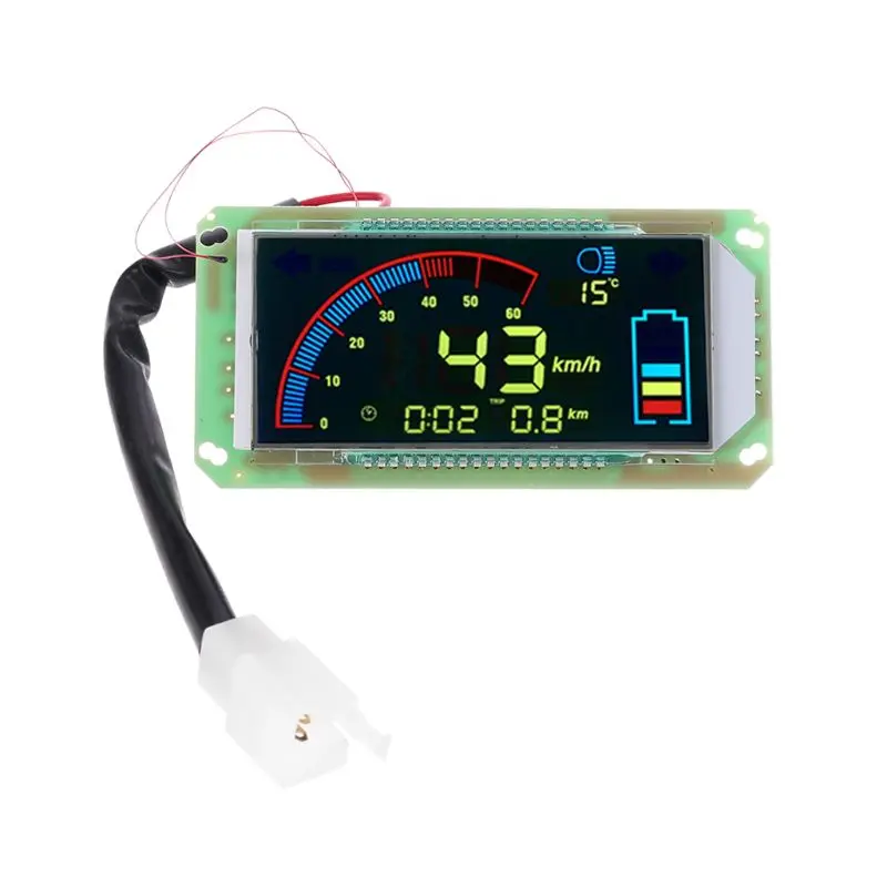 

48V 60V 72V Color Display Speedometer Motorcycle LEDSpeed Meter Indsutrilal Grade Voltmeter for Electric Scooter Bike