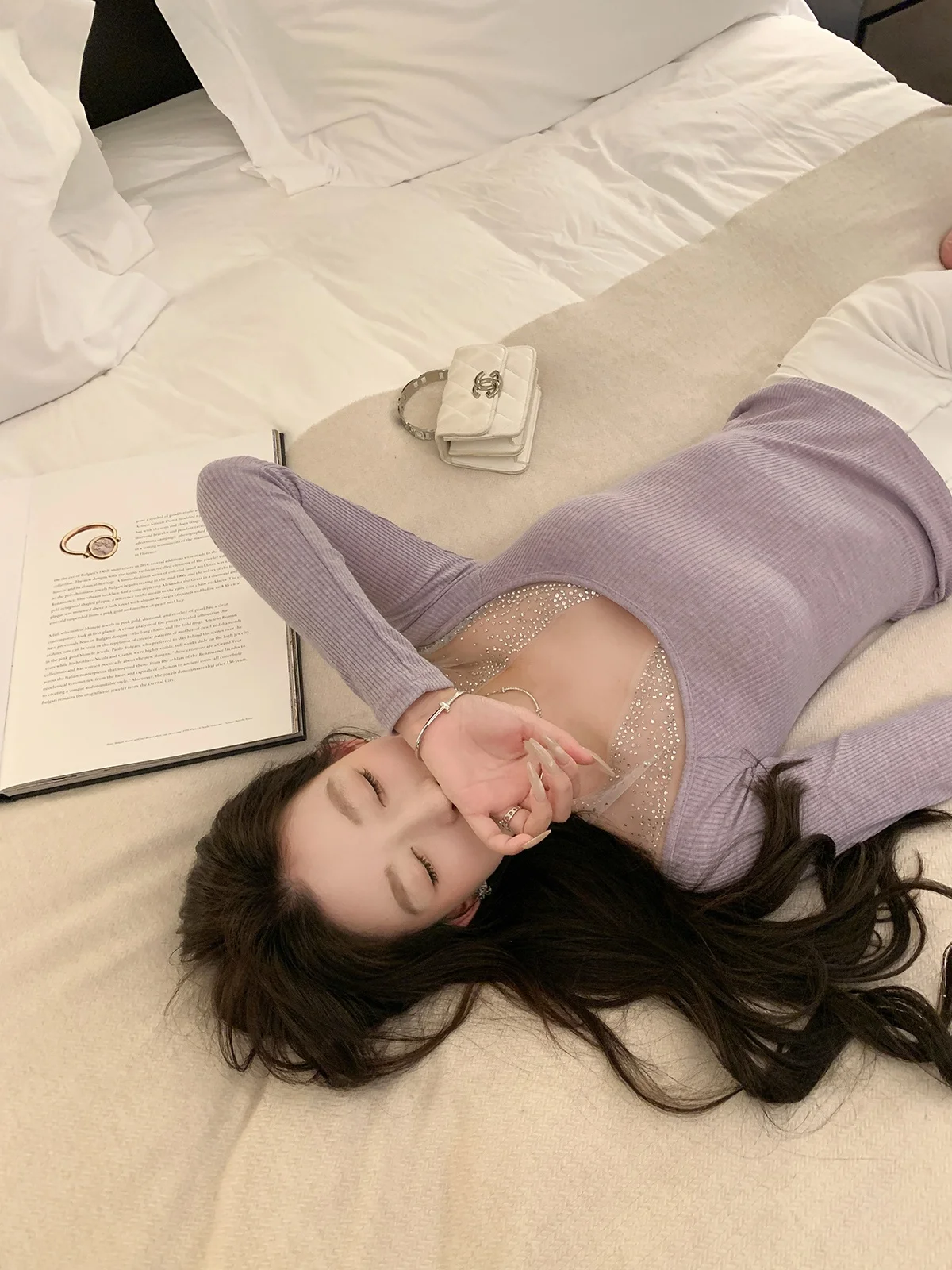 

Женский фиолетовый вязаный свитер Yoyozhang: базовый слой, облегающий, зимний, модный, простой, с длинным рукавом, цветной