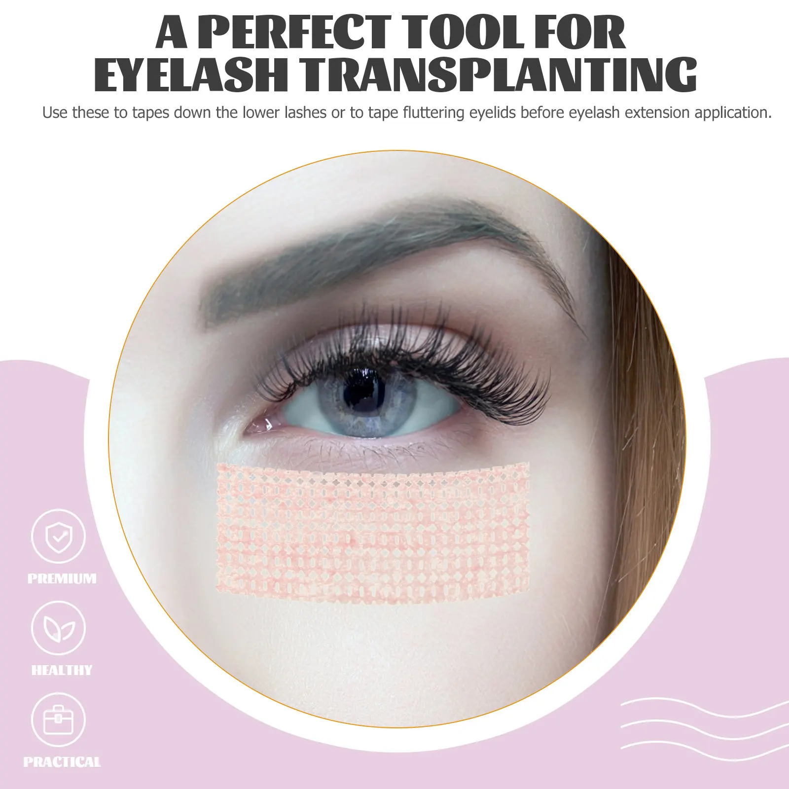 Cuttable Adhesive Fabric Lash Tape – Breathable Eyelash Extension Isolation Tape for Upper & Lower Lashes