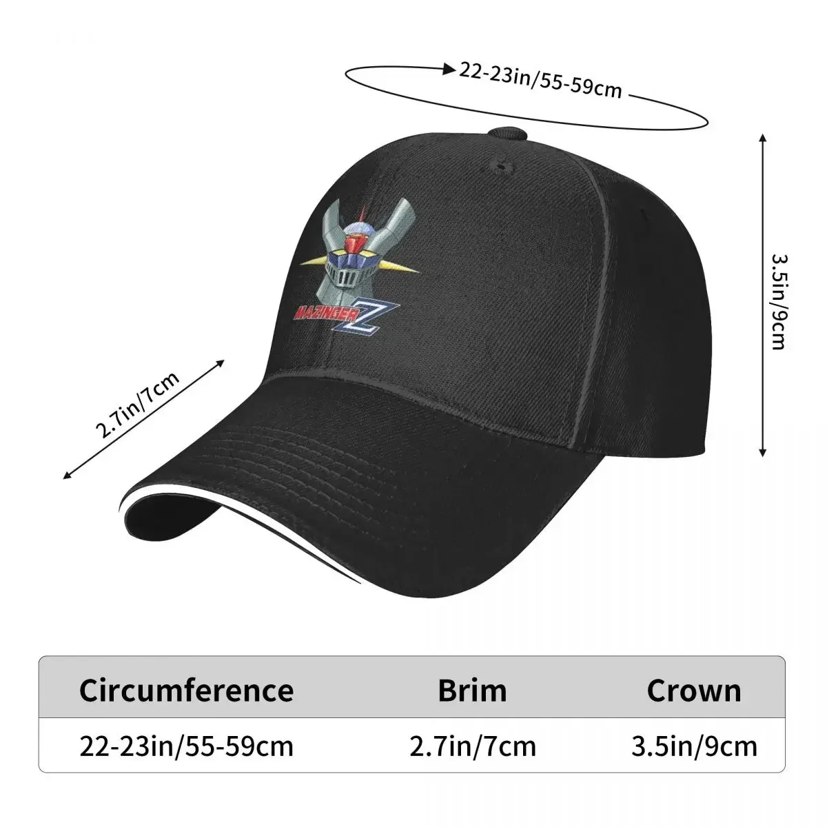 Mazingers Z Baseball Cap Robot Logo Hiking Fishing High Quality Trucker Hat Spring Stylish Design Unisex Men Baseball Caps