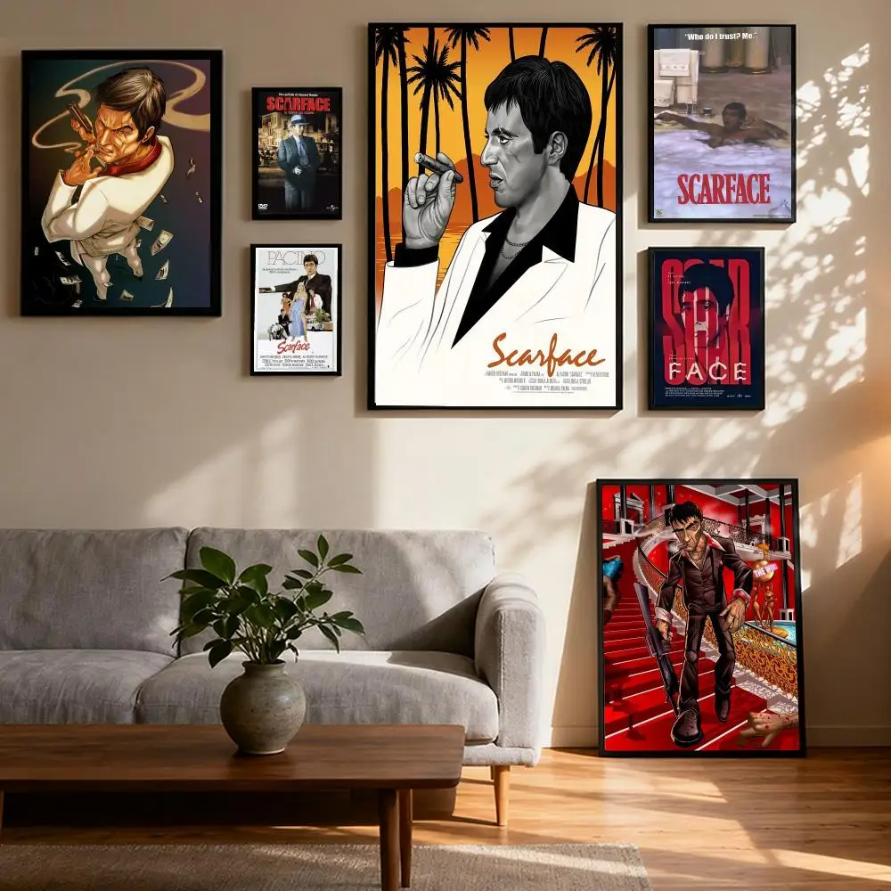 

Classic Movie Scarface Poster Prints Oil Painting Mural Painting Living Room Home Decoration Party Evening Party Cover