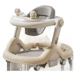 Baby Walker Music Multi-functional Anti-O-leg Anti-rollover Folding 6-18 Months Baby Can Sit and Push The Baby Walker